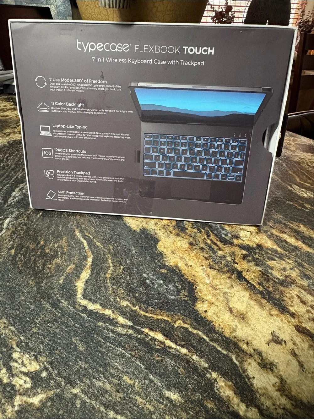 Black Laptop Keyboard Case for Tablet - Compatible Electronics Accessory